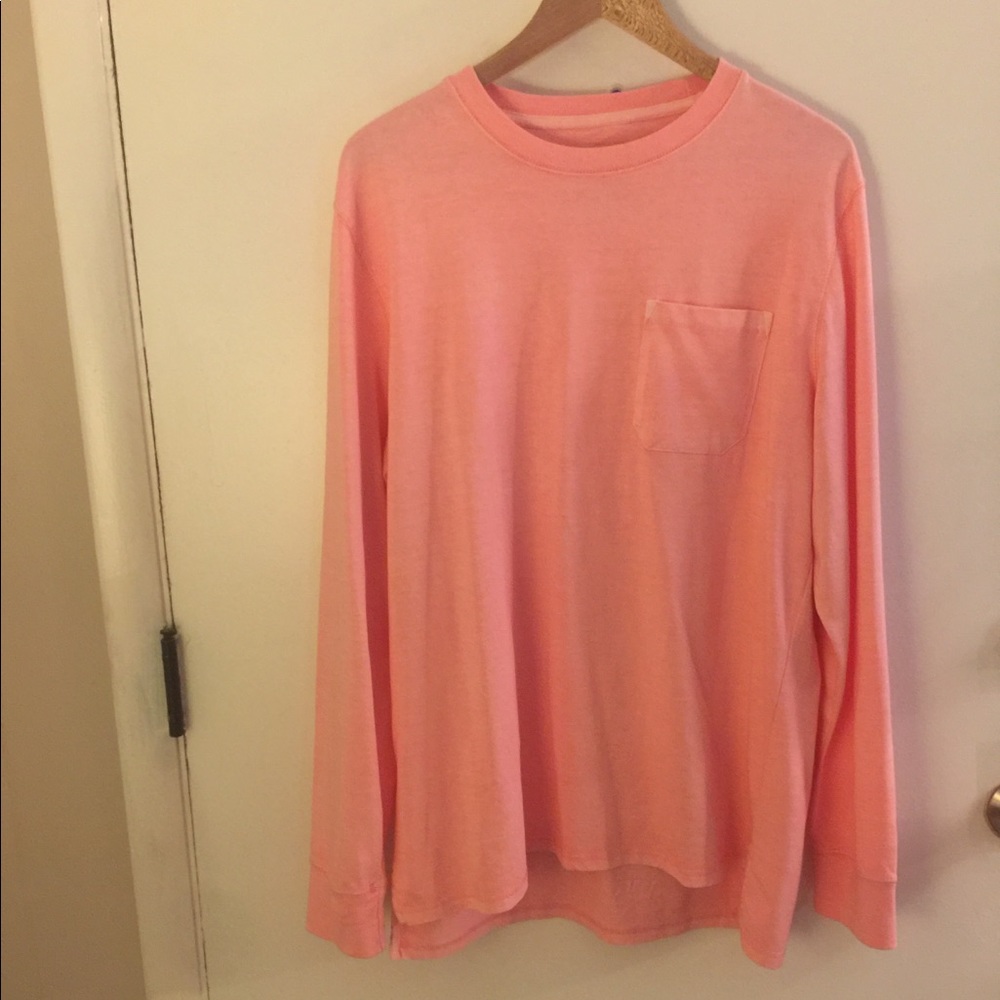 Pink long sleeve top size LARGE